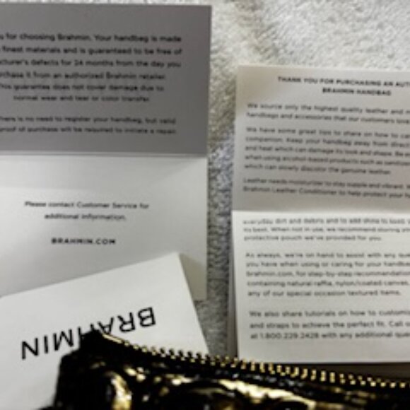 Brahmin "Britt" Onyx Melbourne leather zip close utility/coin purse NWT - Picture 2 of 10